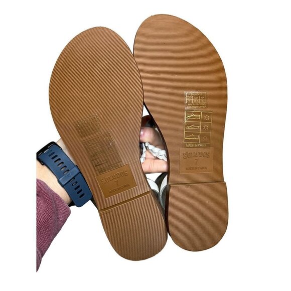 Soludos Madrid White Leather Braided Strappy Sandals Size 7 NIB - Picture 6 of 12